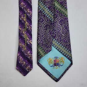 Robert Graham Silk Tie Purple Paisley Geometric Knowledge Wisdom Truth Made USA